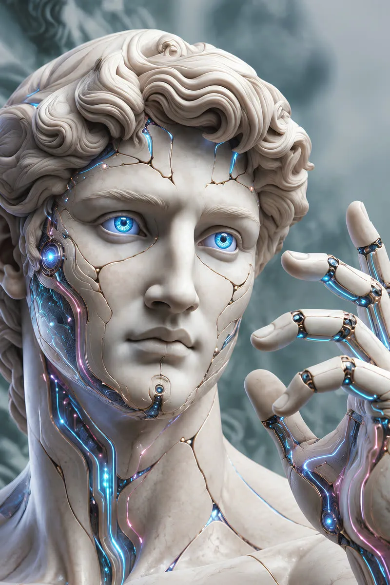 David, Cyber Art poster by 7th ART