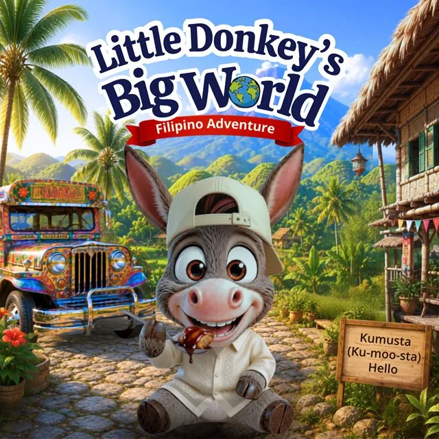 Little Donkey's Big World: Filipino Adventure picture book cover